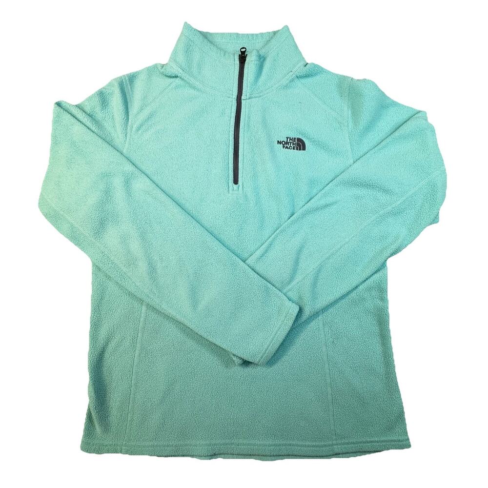 The North Face 1/4 Zip Fleece Womens M Mint Green Pullover -397